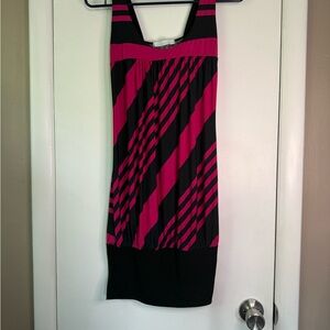 Charlotte Russe Pink and Black Sheath Cocktail Dress